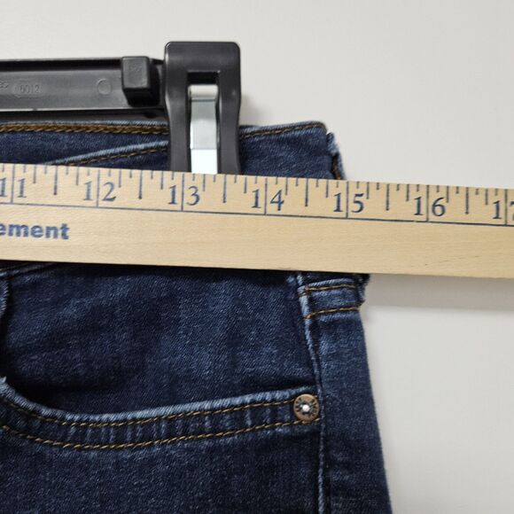 Free People Jeans Women's 29 (30x28) Blue Skinny Mid-Rise Distressed Ripped - Picture 4 of 7